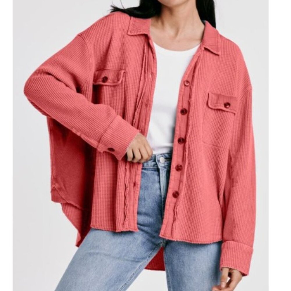 Dear John Denim Viva Magenta Foster Thermal Shirt Jacket